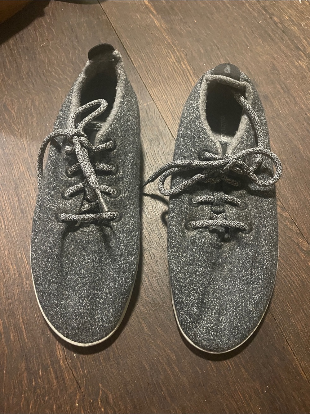 Allbirds Men's Gray Wool Knit Casual Lace-Up Sneakers -Size 9